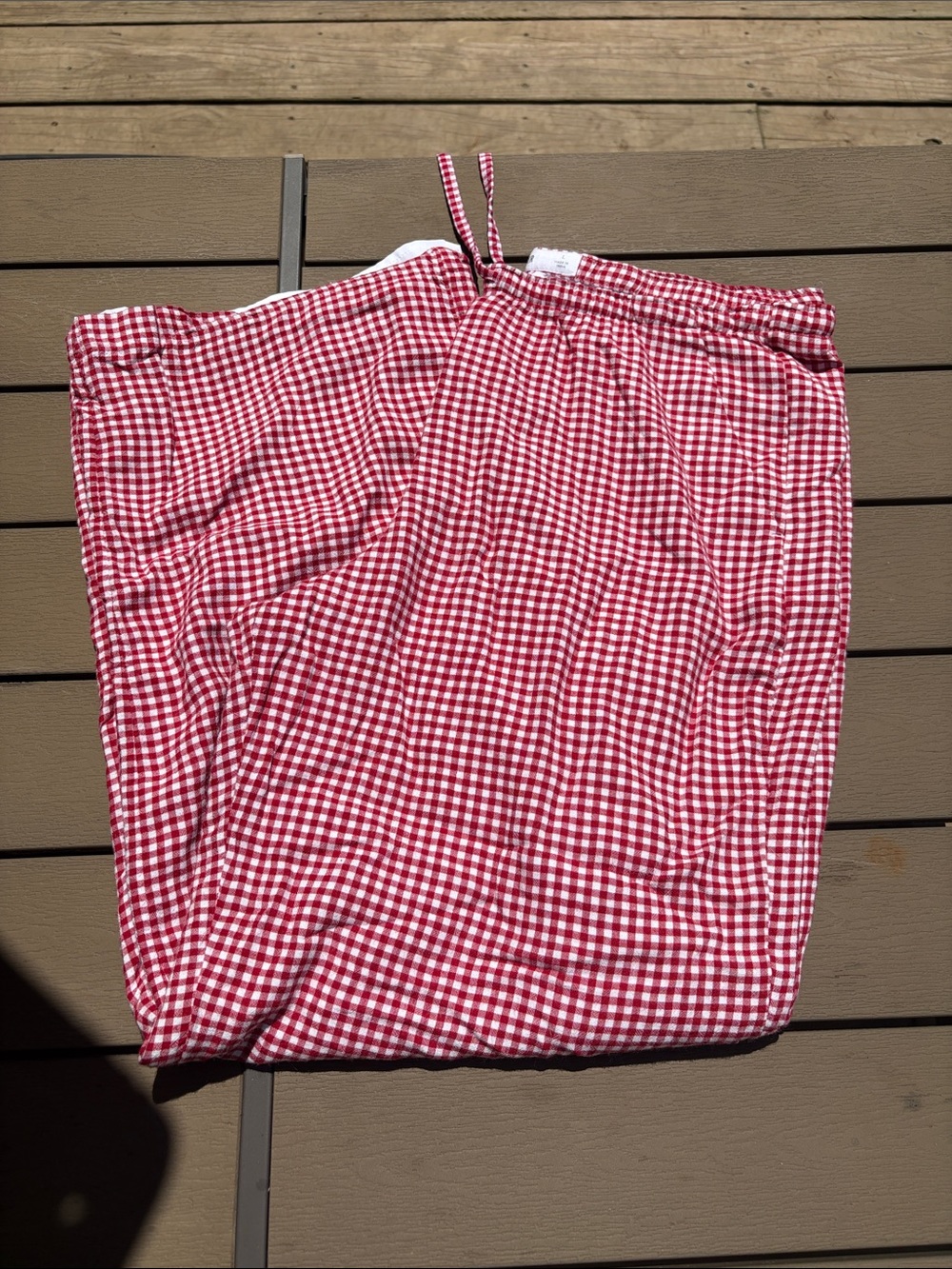 Hollister Red & White Gingham wide leg Pants